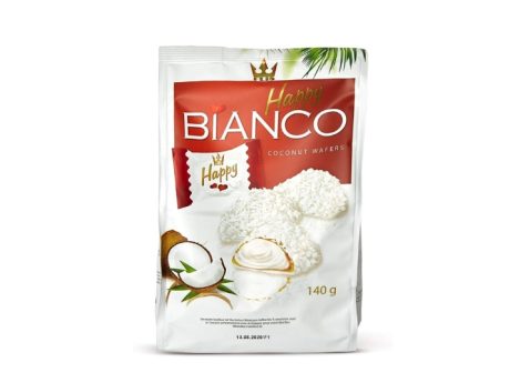 Happy Bianco coconut wafers 140gr