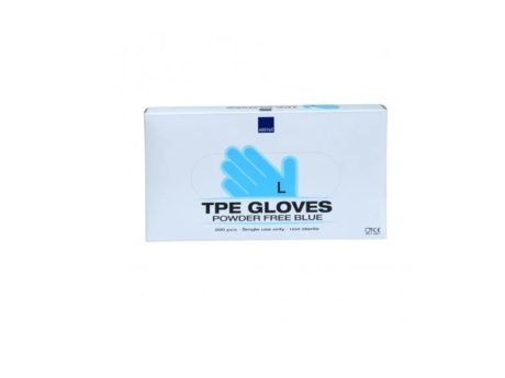 Skyddshandskar TPE puderfri blå L 200st